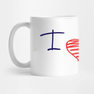 I Love You. Hand-drawn Calligraphy. Mug